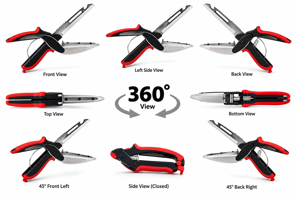 Multi-Function Kitchen Food Chopper Scissors | Vegetable, Herb & Food Cutting Shears